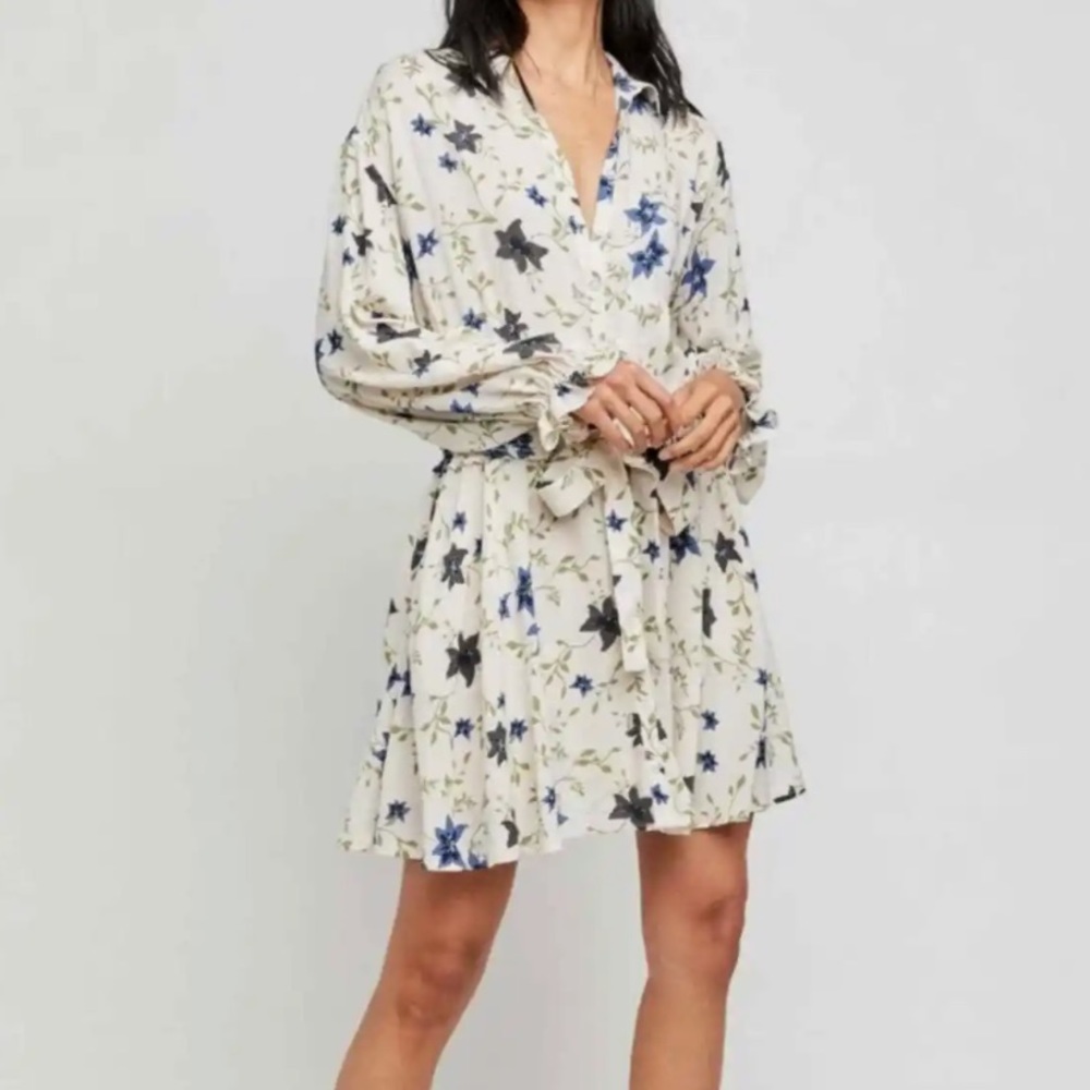 Free People Lighten Up Mini Dress In Tea Combo NWT